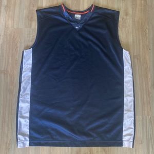 Nike Vintage Basketball Jersey Center Logo Blue Orange Men’s Size‎ XL